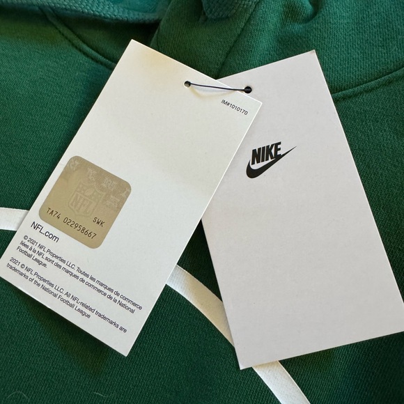 Men's New York Jets Nike Green Alternate Logo Pullover Hoodie Medium - Picture 5 of 6